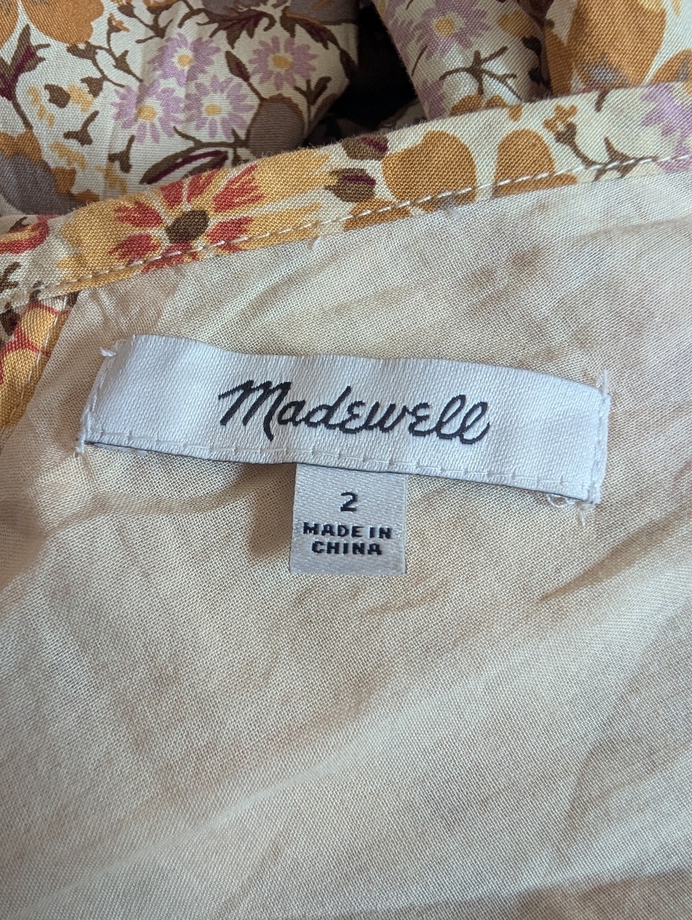 Madewell Libby Puff-Sleeve Open-Back Midi Dress Size 2 - Picture 10 of 12